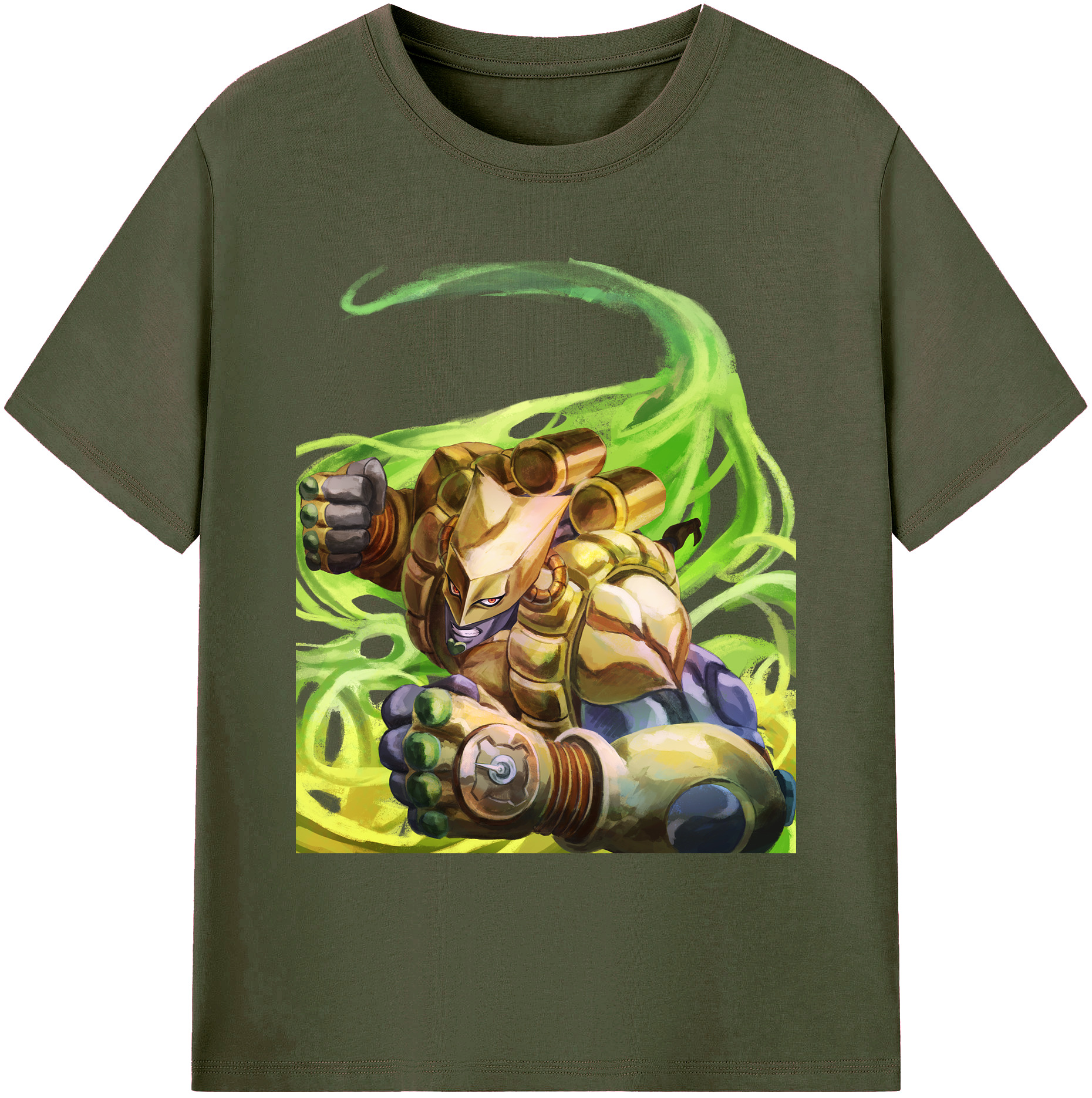 （画像用） ジョジョの奇妙な冒険 ディオ?ブランドー JoJo's Bizarre Adventure Dio Brando 綿100％ メンズ半袖Tシャツ｜肌触りやわらか＆通気性